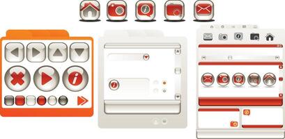 a set of buttons and buttons on a white background vector