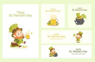 fSt. patricks day. Set of banners, Posters postcards, different formats and sizes. vector