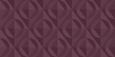Modern geometric pattern with overlapping circles and diamonds in rich burgundy shades. Ideal for wallpapers, textiles, packaging, web backgrounds, or contemporary interior design projects. vector