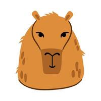 Illustration of a Capybara. White background, isolated. Hand drawn style vector