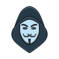 illustration of Hacker Anonymous Hooded Figure vector