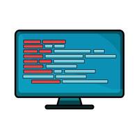 illustration of coding screen vector