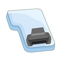 illustration of Print Button vector