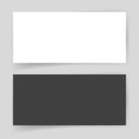 Mockup paper card empty blank template for identity branding presentation, empty clean pages mock up layout for brochure and flyer horizontal dark and white color vector