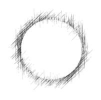 Chalk crayon grunge round abstract element design illustration for circle photo frame, dirty rough grunge texture for old black and white figures vector