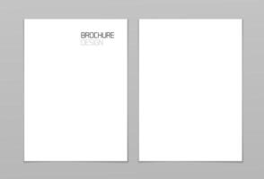 Mockup paper a4 page card empty blank template for identity branding presentation, empty clean pages mock up layout for brochure placard flyer horizontal white color vector