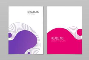 Abstract fluid element shapes design for brochure a4 paper page wave template illustration, mockup for placard with liquid graphic print poster, modern presentation mock up, magazine or booklet vector