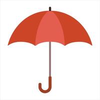 an open red umbrella on a white background vector