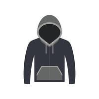 a hoodie with a zipper on the front vector