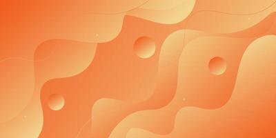 Simple abstract wave background design in orange color. Elegant style and luxury background. Simple soft orange color design. vector