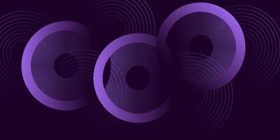 Abstract dark purple background with simple circle and line pattern. Overlapping dynamic color background. Eps10 vector