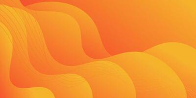 Modern abstract orange wave background with colorful bright gradient. Simple background design with abstract geometric pattern for banner, flyer, presentation and business. vector