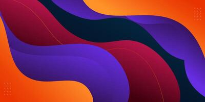 Trendy premium colorful wavy abstract background with soft pink orange purple gradient in the background. Eps10 vector