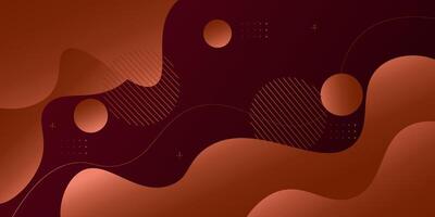 Abstract brown 3D background with wave pattern and shadow. Realistic wave background. Eps10 vector