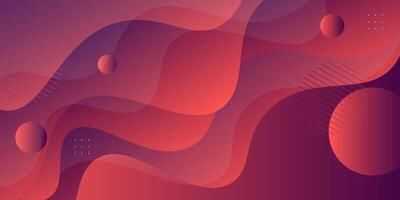 Red geometric business banner design. Creative banner design with wave shape as template. Simple horizontal banner. eps10 vector