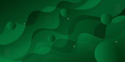 Dark green wave background with simple line shapes and patterns. Simple green wave design. Modern geometric shape concept. eps10 vector