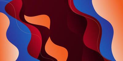 Abstract colorful wave background with soft red, brown and blue colors in the background. Eps10 vector