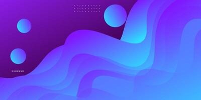 Abstract bright wave banner background with blue color combination. Creative horizontal simple pattern on purple background. Eps10 vector