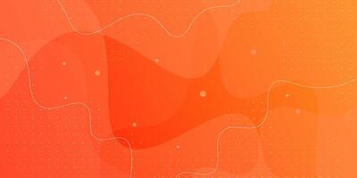 Modern abstract orange wave background with colorful bright gradient. Simple background design with abstract geometric pattern for banner, flyer, presentation and business vector