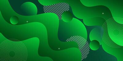 Bright green wave background with simple line shapes and patterns. Simple green wave design. Modern geometric shape concept. eps10 vector