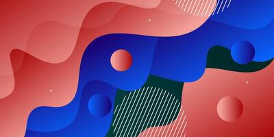 Blue and pink geometric business banner design. Creative banner design with wave and circle shape as template. Simple horizontal banner. Eps10 vector
