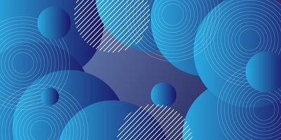 Abstract geometric background with blue color design. Colorful blue circle and white line pattern elements. Eps10 vector