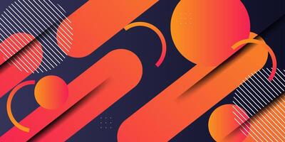 Abstract futuristic geometric background with overlapping rectangle shapes and orange gradient. Orange rectangle shape pattern. eps10 vector