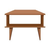a table with a shelf on top vector