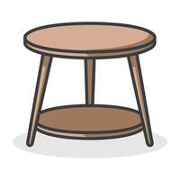 a small table with a shelf on top vector