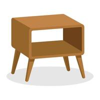 a small table with a shelf on it vector