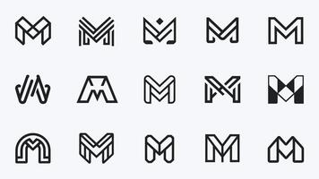 a set of different letter m vector