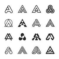 a set of different shapes and letters A vector