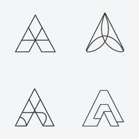 a set of four different logos for a company vector
