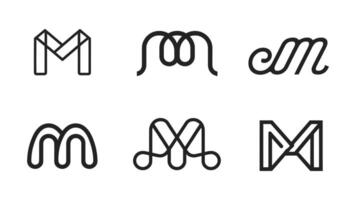 a set of six different letters m vector