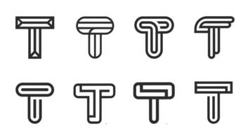 a set of different types of scissors vector