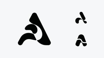 a set of three letters that are made of black and white vector