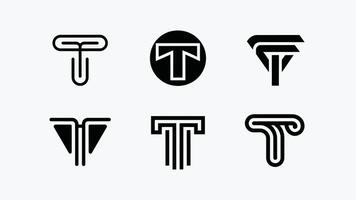 a set of six different types of letters vector