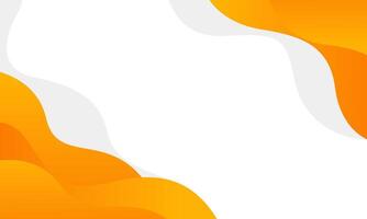 Abstract orange gradient fluid wave background vector