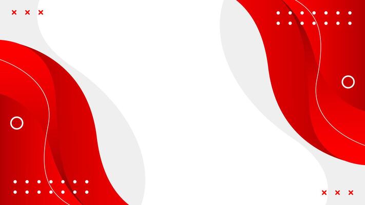 Modern red fluid wave background with geometric shapes, abstract wallpaper