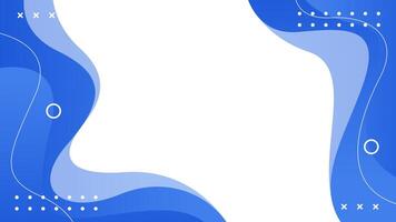 Abstract blue geometric background with liquid wave shapes vector