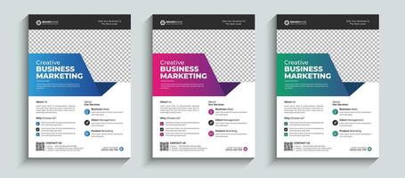 Corporate Flyer, Business Flyer template colorful gradient geometric shape. Brochure design, layout template design, annual report, magazine, poster, business presentation, portfolio, banner template vector