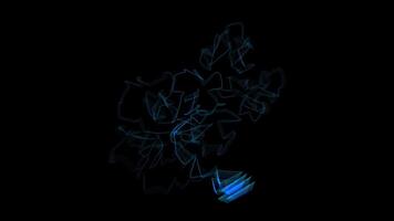 4K Curved 3D Lines Spinning Pattern Digital Rendering video
