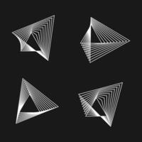 Digital futuristic modern polygonal lines elements illustration vector
