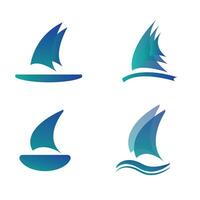 Set of Sailboat Icons vector