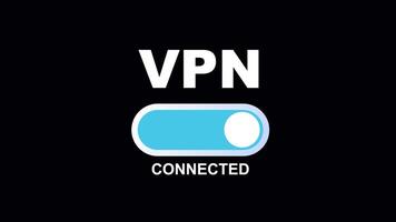 VPN Connected Privacy Protection Shield Alpha Channel Animation. Website browser unblock technology Virtual Private Network Secure Internet Connection online Cyber Security concept. video