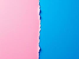 Torn paper with space for your message on pink and blue background photo