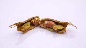 Rotten Peanut, Groundnut, Goober, in Shell, Isolated on White Background, Close-Up photo