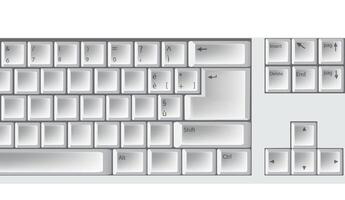 A computer keyboard with a white background vector