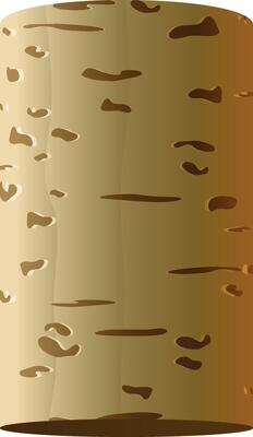 Detailed illustration of cork tree bark texture
