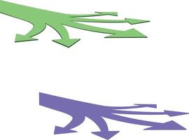 Two arrows pointing in different directions vector
